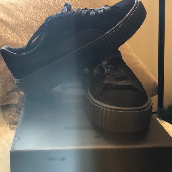 SUEDE CREEPERS SATIN RIHANNA - Picture 1 of 4